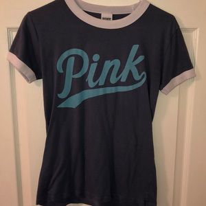 casual victoria’s secret PINK shirt (teal/blue)💙